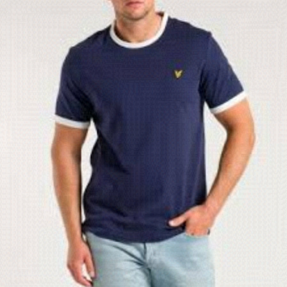 Lyle & Scott - Ringer T-Shirt - Navy - M